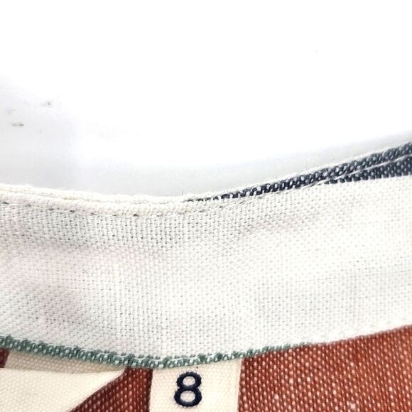 Seasalt Cornwall Glowing Skies Tunic Top Size 8  Women Multicolor Stripe Linen - Picture 4 of 10